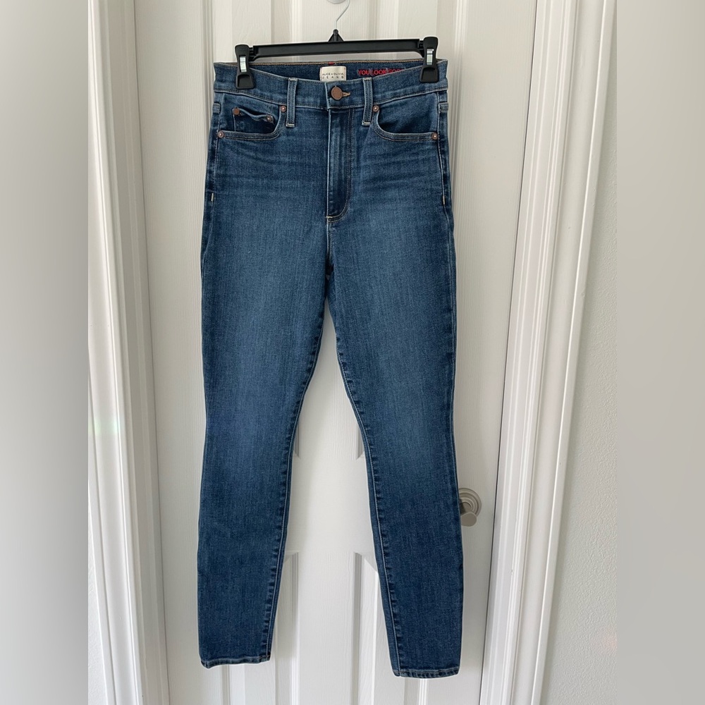 Alice and Olivia high rise slim jeans, 27